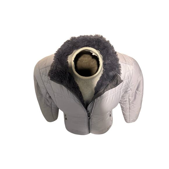 Cabela’s Women Small PrimaLoft Insulated Puffer Jacket Gray Quilted Fleece Lined - Picture 7 of 7